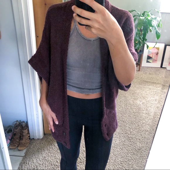 Tocca plum dolman sleeve cardigan sweater - Picture 8 of 8